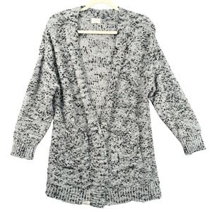 Oversized Simply Southern S Open Front Cardigan Popcorn Knit Pocket Longline